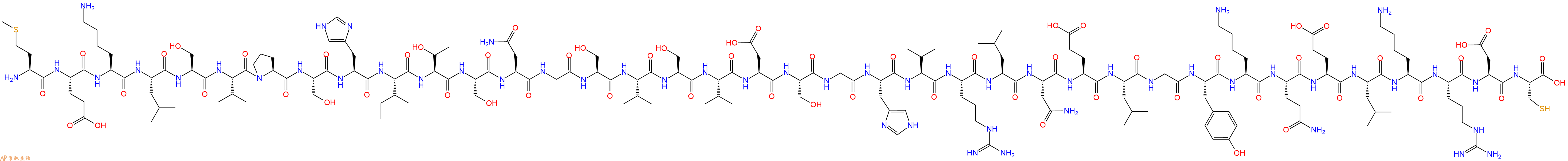 专肽生物产品H2N-Met-Glu-Lys-Leu-Ser-Val-Pro-Ser-His-Ile-Thr-Ser-Asn-Gly-Ser-Val-Ser-Val-Asp-Ser-Gly-His-Val-Arg-Leu-Asn-Glu-Leu-Gly-Tyr-Lys-Gln-Glu-Leu-Lys-Arg-Asp-Cys-OH
