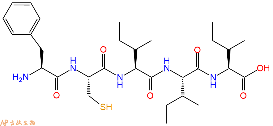 专肽生物产品H2N-Phe-Cys-Ile-Ile-Ile-OH