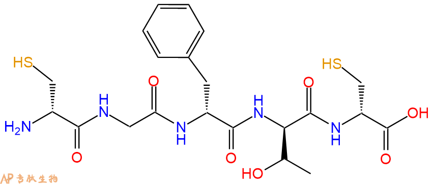 专肽生物产品H2N-DCys-Gly-DPhe-DThr-DCys-OH
