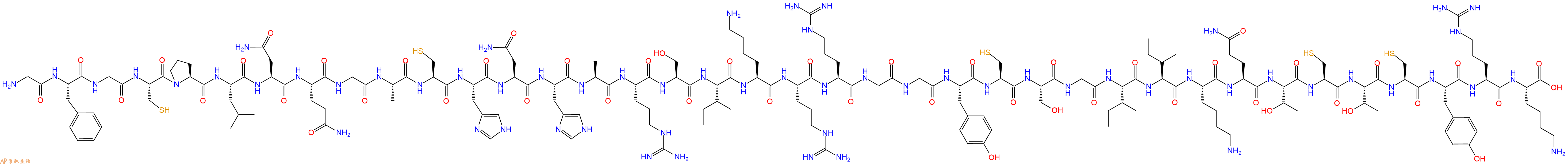 专肽生物产品H2N-Gly-Phe-Gly-Cys-Pro-Leu-Asn-Gln-Gly-Ala-Cys-His-Asn-His-Ala-Arg-Ser-Ile-Lys-Arg-Arg-Gly-Gly-Tyr-Cys-Ser-Gly-Ile-Ile-Lys-Gln-Thr-Cys-Thr-Cys-Tyr-Arg-Lys-OH