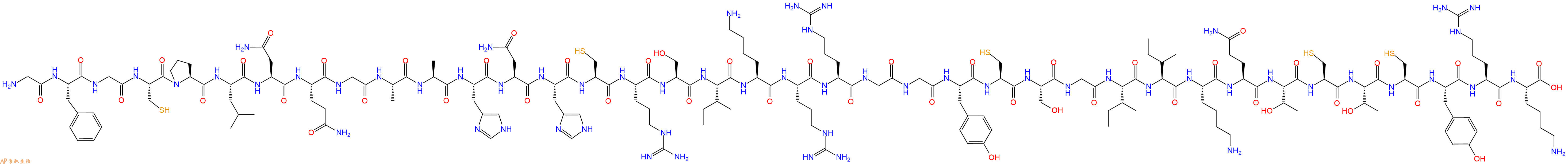 专肽生物产品H2N-Gly-Phe-Gly-Cys-Pro-Leu-Asn-Gln-Gly-Ala-Ala-His-Asn-His-Cys-Arg-Ser-Ile-Lys-Arg-Arg-Gly-Gly-Tyr-Cys-Ser-Gly-Ile-Ile-Lys-Gln-Thr-Cys-Thr-Cys-Tyr-Arg-Lys-OH