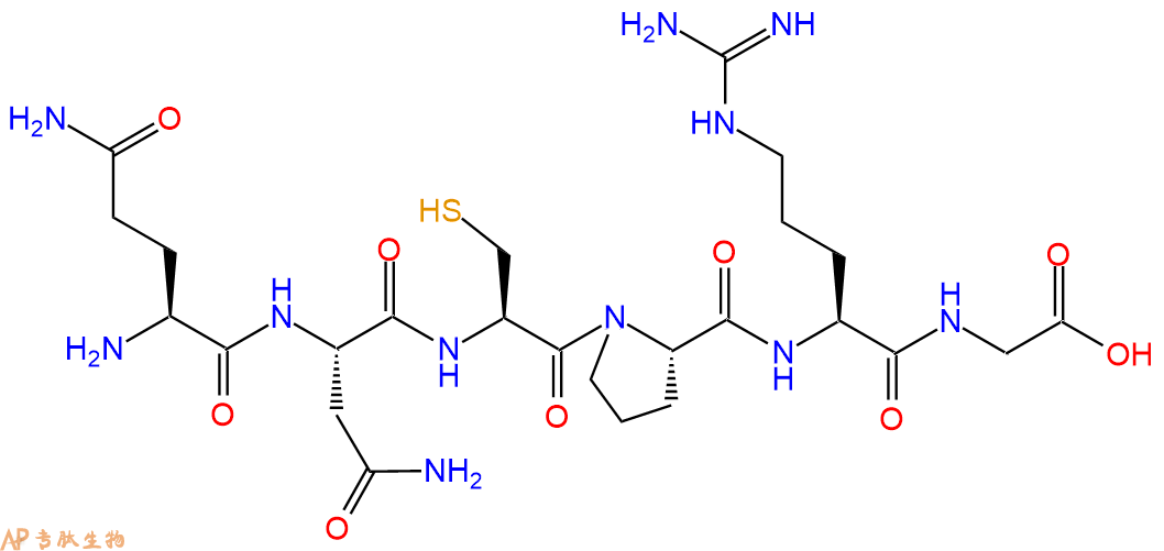 专肽生物产品H2N-Gln-Asn-Cys-Pro-Arg-Gly-OH