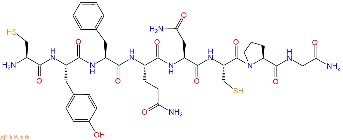 专肽生物产品H2N-Cys-Tyr-Phe-Gln-Asn-Cys-Pro-Gly-NH2