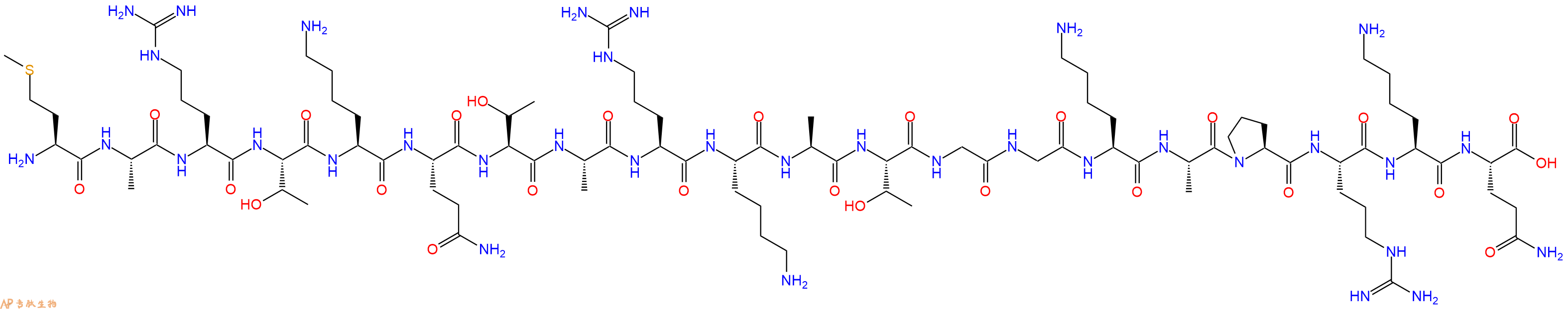 专肽生物产品H2N-Met-Ala-Arg-Thr-Lys-Gln-Thr-Ala-Arg-Lys-Ala-Thr-Gly-Gly-Lys-Ala-Pro-Arg-Lys-Gln-OH