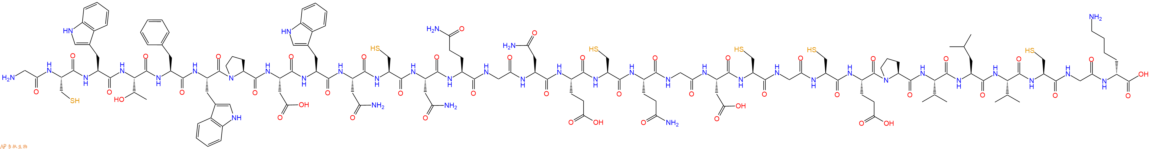 专肽生物产品H2N-Gly-Cys-Trp-Thr-Phe-Trp-Pro-Asp-Trp-Asn-Cys-Asn-Gln-Gly-Asn-Glu-Cys-Gln-Gly-Asp-Cys-Gly-Cys-Glu-Pro-Val-Leu-Val-Cys-Gly-DLys-OH