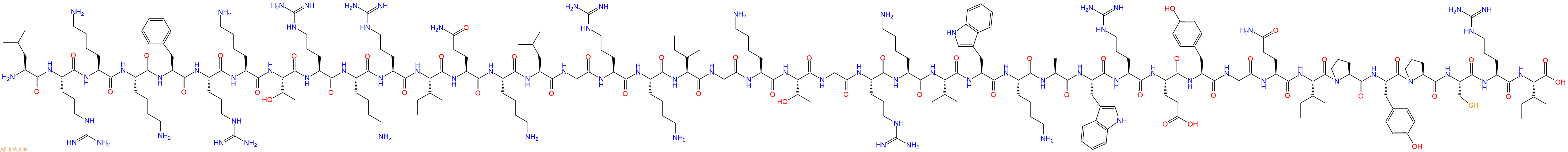 专肽生物产品H2N-Leu-Arg-Lys-Lys-Phe-Arg-Lys-Thr-Arg-Lys-Arg-Ile-Gln-Lys-Leu-Gly-Arg-Lys-Ile-Gly-Lys-Thr-Gly-Arg-Lys-Val-Trp-Lys-Ala-Trp-Arg-Glu-Tyr-Gly-Gln-Ile-Pro-Tyr-Pro-Cys-Arg-Ile-OH