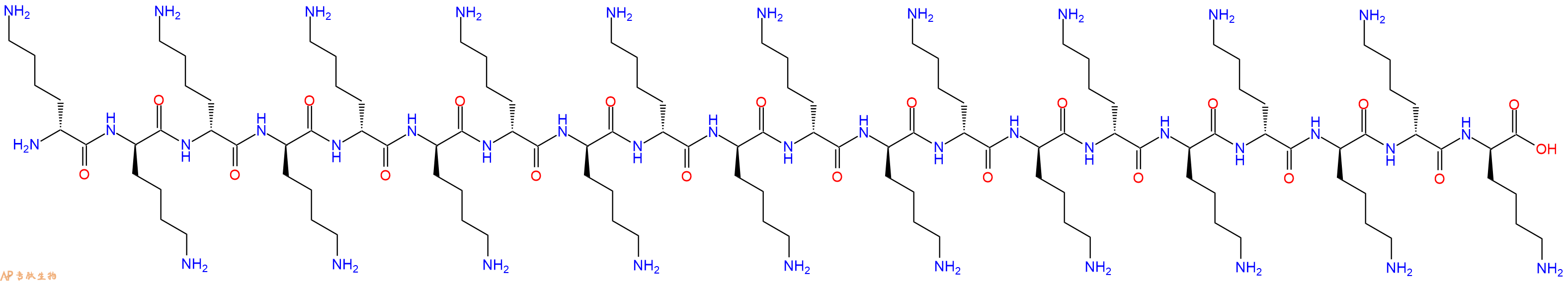 专肽生物产品H2N-DLys-DLys-DLys-DLys-DLys-DLys-DLys-DLys-DLys-DLys-DLys-DLys-DLys-DLys-DLys-DLys-DLys-DLys-DLys-DLys-OH