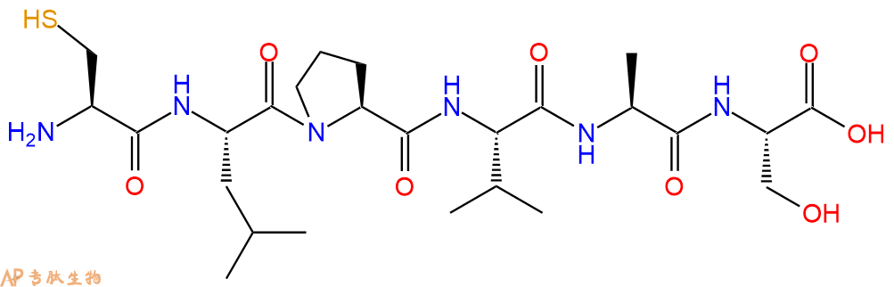 专肽生物产品H2N-Cys-Leu-Pro-Val-Ala-Ser-OH