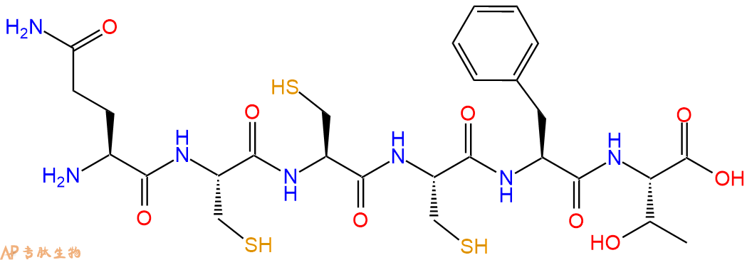 专肽生物产品H2N-Gln-Cys-Cys-Cys-Phe-Thr-OH