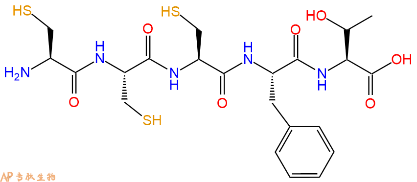 专肽生物产品H2N-Cys-Cys-Cys-Phe-Thr-OH