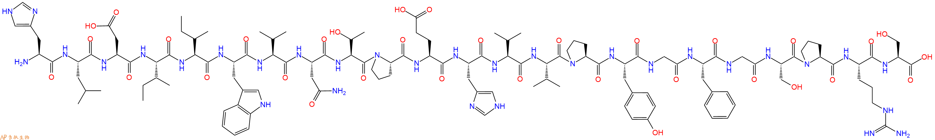 专肽生物产品H2N-His-Leu-Asp-Ile-Ile-Trp-Val-Asn-Thr-Pro-Glu-His-Val-Val-Pro-Tyr-Gly-Phe-Gly-Ser-Pro-Arg-Ser-OH