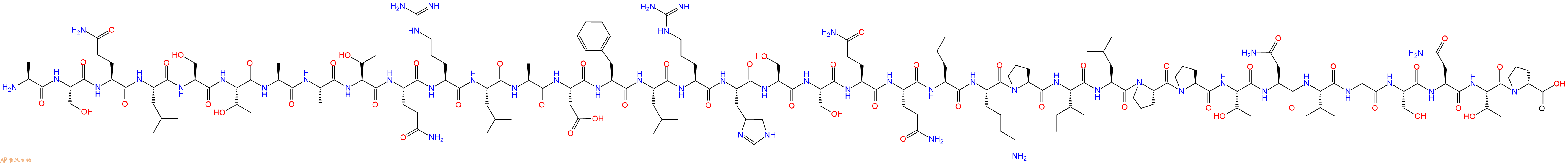 专肽生物产品H2N-Ala-Ser-Gln-Leu-Ser-Thr-Ala-Ala-Thr-Gln-Arg-Leu-Ala-Asp-Phe-Leu-Arg-His-Ser-Ser-Gln-Gln-Leu-Lys-Pro-Ile-Leu-Pro-Pro-Thr-Asn-Val-Gly-Ser-Asn-Thr-DPro-OH