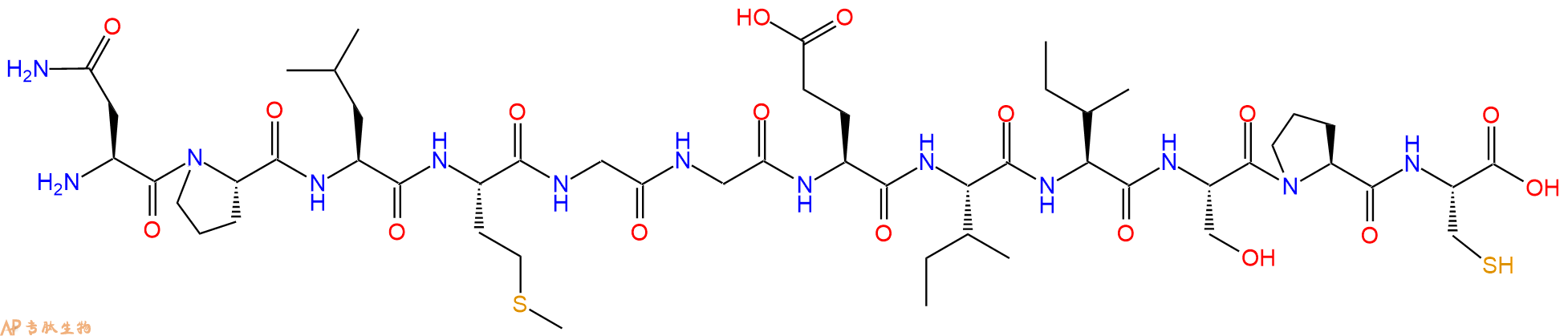 专肽生物产品H2N-Asn-Pro-Leu-Met-Gly-Gly-Glu-Ile-Ile-Ser-Pro-Cys-OH