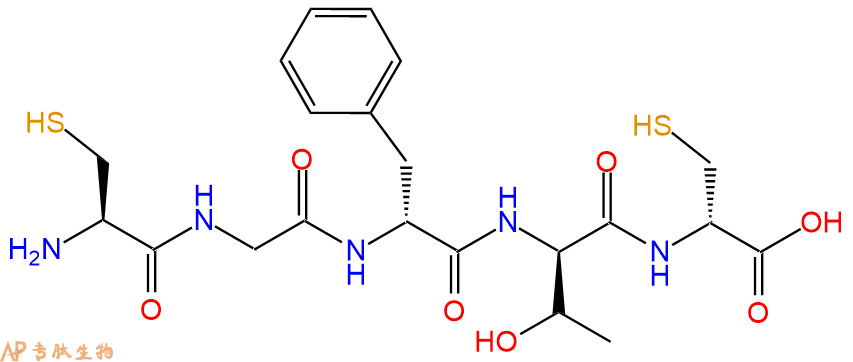 专肽生物产品H2N-Cys-Gly-DPhe-DThr-DCys-OH