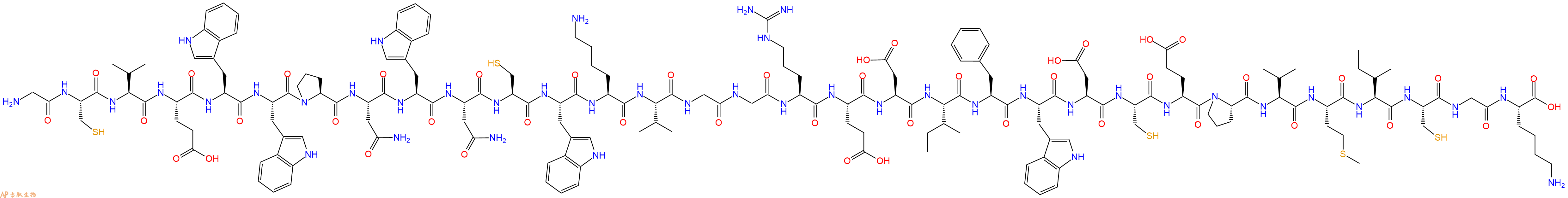 专肽生物产品H2N-Gly-Cys-Val-Glu-Trp-Trp-Pro-Asn-Trp-Asn-Cys-Trp-Lys-Val-Gly-Gly-Arg-Glu-Asp-Ile-Phe-Trp-Asp-Cys-Glu-Pro-Val-Met-Ile-Cys-Gly-Lys-OH