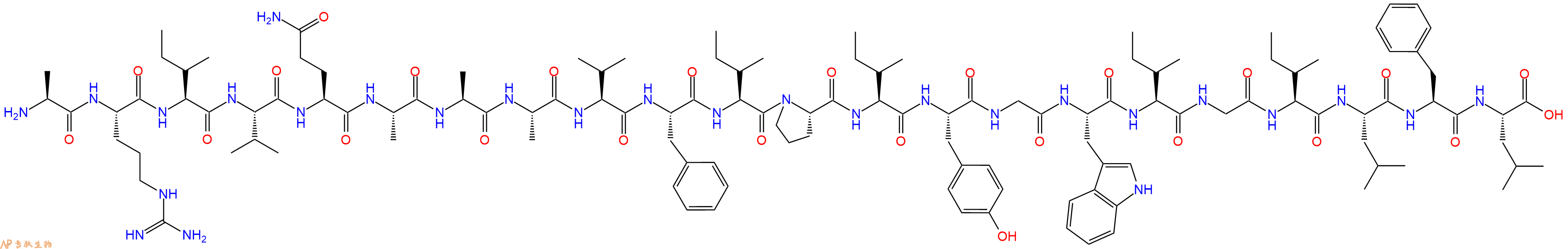 专肽生物产品H2N-Ala-Arg-Ile-Val-Gln-Ala-Ala-Ala-Val-Phe-Ile-Pro-Ile-Tyr-Gly-Trp-Ile-Gly-Ile-Leu-Phe-Leu-OH