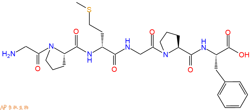 专肽生物产品H2N-Gly-Pro-DMet-Gly-Pro-Phe-OH