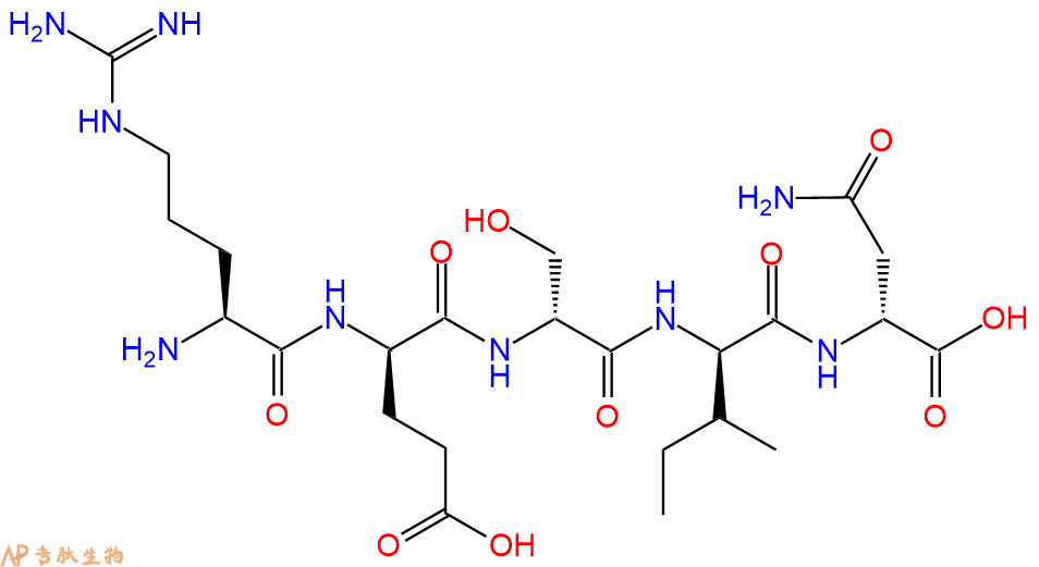 专肽生物产品H2N-Arg-DGlu-DSer-DIle-DAsn-OH