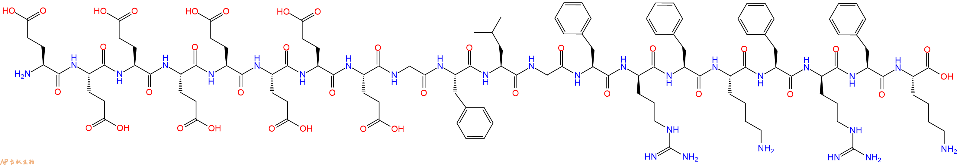 专肽生物产品H2N-Glu-Glu-Glu-Glu-Glu-Glu-Glu-Glu-Gly-Phe-Leu-Gly-Phe-DArg-Phe-Lys-Phe-DArg-Phe-Lys-OH