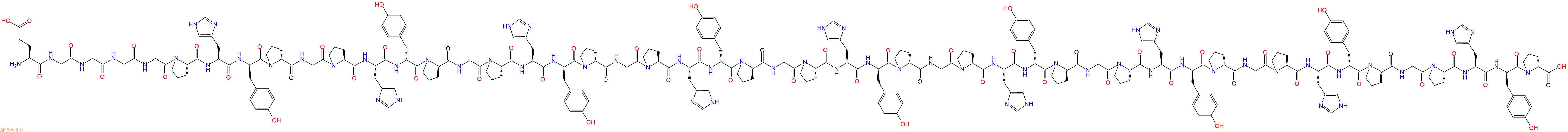 专肽生物产品H2N-Glu-Gly-Gly-Gly-Gly-Pro-His-DTyr-DPro-Gly-Pro-His-DTyr-DPro-Gly-Pro-His-DTyr-DPro-Gly-Pro-His-DTyr-DPro-Gly-Pro-His-DTyr-DPro-Gly-Pro-His-DTyr-DPro-Gly-Pro-His-DTyr-DPro-Gly-Pro-His-DTyr-DPro-Gly-Pro-His-DTyr-DPro-OH