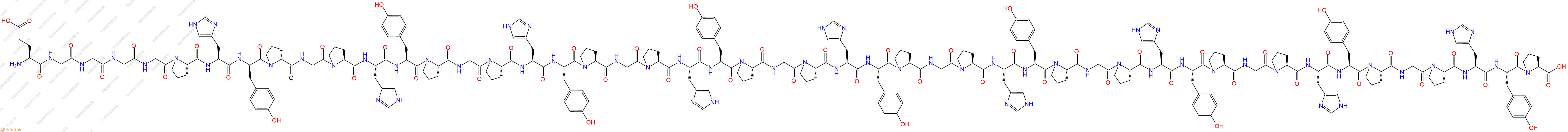 专肽生物产品H2N-Glu-Gly-Gly-Gly-Gly-Pro-His-DTyr-DPro-Gly-Pro-His-Tyr-Pro-Gly-Pro-His-Tyr-Pro-Gly-Pro-His-Tyr-Pro-Gly-Pro-His-Tyr-Pro-Gly-Pro-His-Tyr-Pro-Gly-Pro-His-Tyr-Pro-Gly-Pro-His-Tyr-Pro-Gly-Pro-His-Tyr-Pro-OH