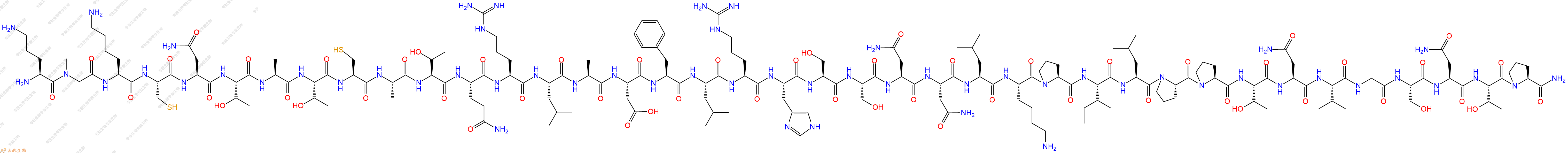 专肽生物产品H2N-Orn-Sar-Lys-Cys-Asn-Thr-Ala-Thr-Cys-Ala-Thr-Gln-Arg-Leu-Ala-Asp-Phe-Leu-Arg-His-Ser-Ser-Asn-Asn-Leu-Lys-Pro-Ile-Leu-Pro-Pro-Thr-Asn-Val-Gly-Ser-Asn-Thr-Pro-NH2