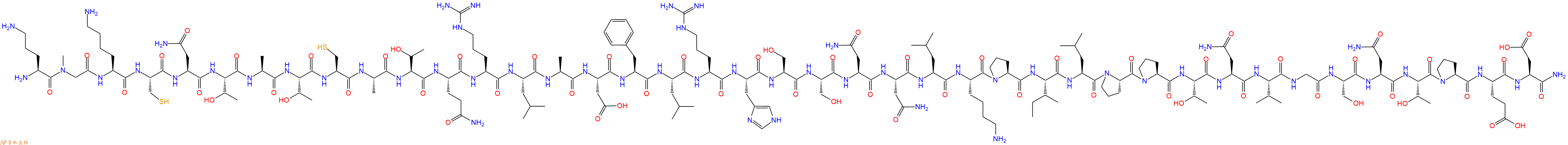 专肽生物产品H2N-Orn-Sar-Lys-Cys-Asn-Thr-Ala-Thr-Cys-Ala-Thr-Gln-Arg-Leu-Ala-Asp-Phe-Leu-Arg-His-Ser-Ser-Asn-Asn-Leu-Lys-Pro-Ile-Leu-Pro-Pro-Thr-Asn-Val-Gly-Ser-Asn-Thr-Pro-Glu-Asp-NH2