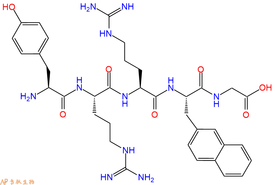 专肽生物产品H2N-Tyr-Arg-Arg-Nal-Gly-OH