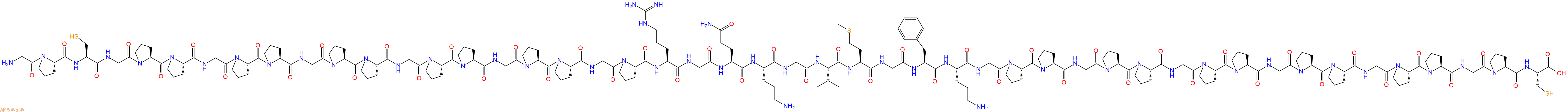 专肽生物产品H2N-Gly-Pro-Cys-Gly-Pro-Pro-Gly-Pro-Pro-Gly-Pro-Pro-Gly-Pro-Pro-Gly-Pro-Pro-Gly-Pro-Arg-Gly-Gln-Orn-Gly-Val-Met-Gly-Phe-Orn-Gly-Pro-Pro-Gly-Pro-Pro-Gly-Pro-Pro-Gly-Pro-Pro-Gly-Pro-Pro-Gly-Pro-Cys-OH