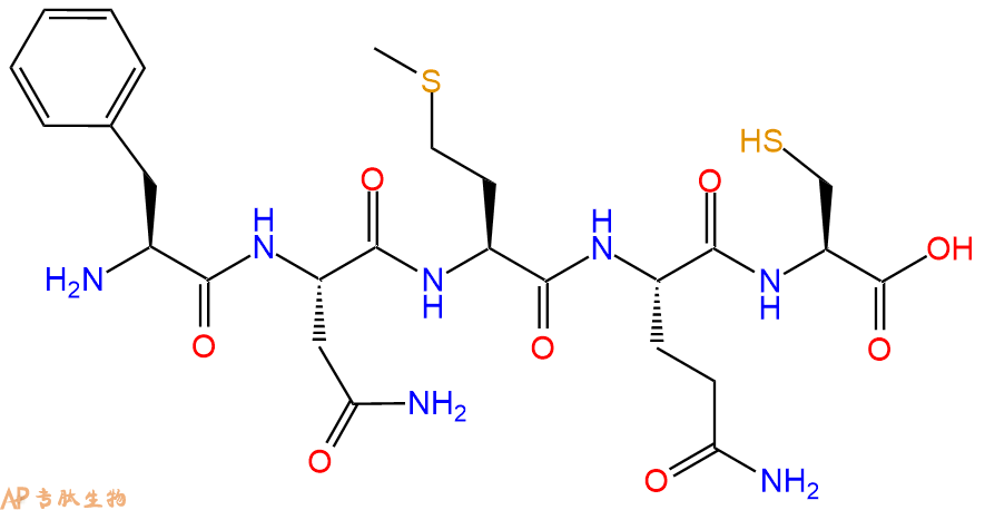 专肽生物产品H2N-Phe-Asn-Met-Gln-Cys-OH