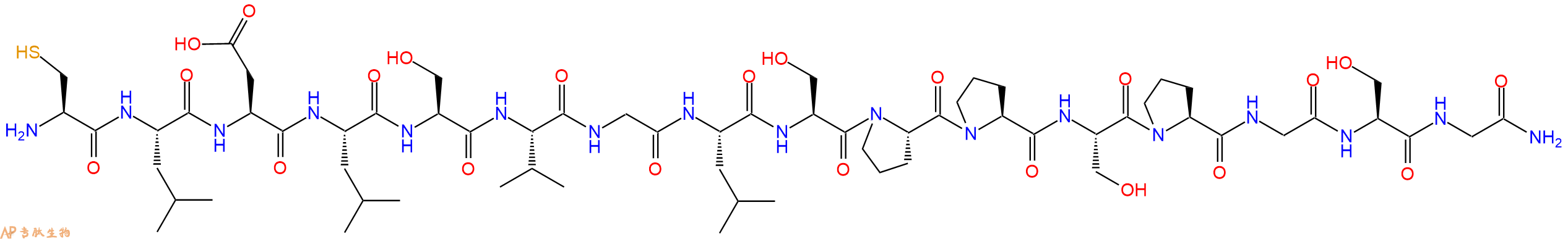 专肽生物产品H2N-Cys-Leu-Asp-Leu-Ser-Val-Gly-Leu-Ser-Pro-Pro-Ser-Pro-Gly-Ser-Gly-NH2