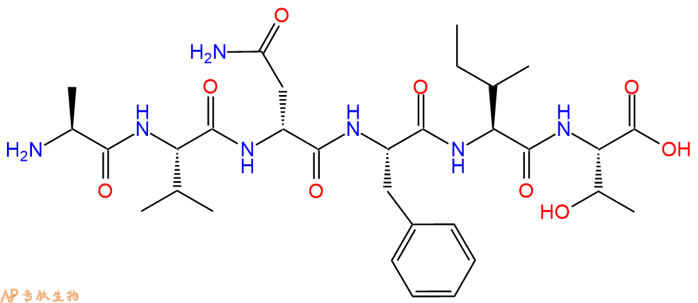 专肽生物产品H2N-Ala-Val-DAsn-Phe-Ile-Thr-OH