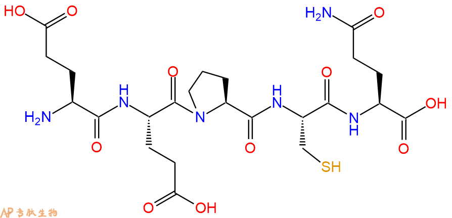 专肽生物产品H2N-Glu-Glu-Pro-Cys-Gln-OH