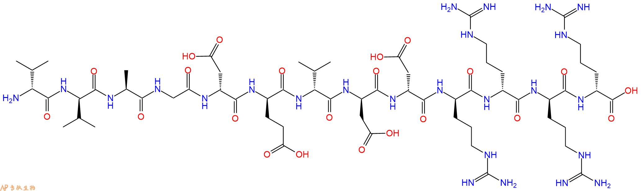 专肽生物产品H2N-DVal-DVal-Ala-Gly-DAsp-DGlu-DVal-DAsp-DAsp-DArg-DArg-DArg-DArg-OH