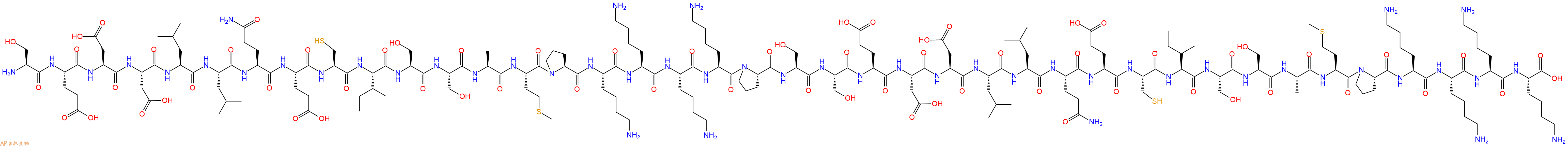 专肽生物产品H2N-Ser-Glu-Asp-Asp-Leu-Leu-Gln-Glu-Cys-Ile-Ser-Ser-Ala-Met-Pro-Lys-Lys-Lys-Lys-Pro-Ser-Ser-Glu-Asp-Asp-Leu-Leu-Gln-Glu-Cys-Ile-Ser-Ser-Ala-Met-Pro-Lys-Lys-Lys-Lys-OH