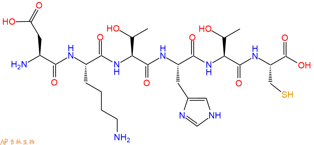 专肽生物产品H2N-Asp-Lys-Thr-His-Thr-Cys-OH