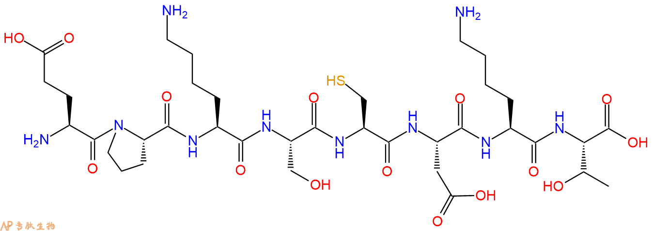 专肽生物产品H2N-Glu-Pro-Lys-Ser-Cys-Asp-Lys-Thr-OH