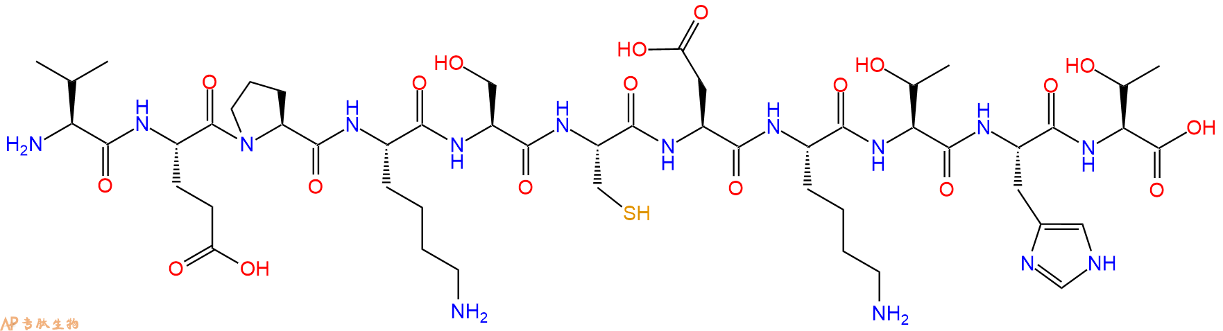 专肽生物产品H2N-Val-Glu-Pro-Lys-Ser-Cys-Asp-Lys-Thr-His-Thr-OH