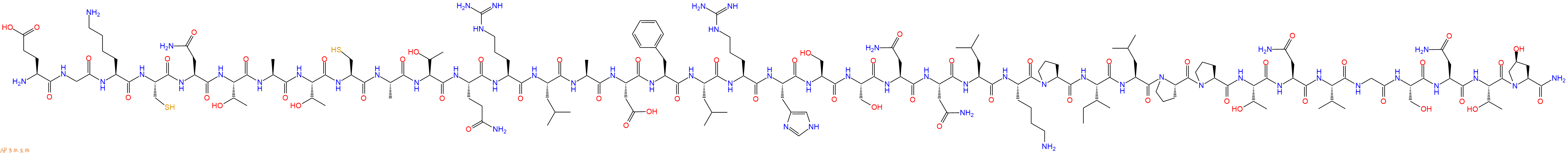 专肽生物产品H2N-Glu-Gly-Lys-Cys-Asn-Thr-Ala-Thr-Cys-Ala-Thr-Gln-Arg-Leu-Ala-Asp-Phe-Leu-Arg-His-Ser-Ser-Asn-Asn-Leu-Lys-Pro-Ile-Leu-Pro-Pro-Thr-Asn-Val-Gly-Ser-Asn-Thr-Hyp-NH2