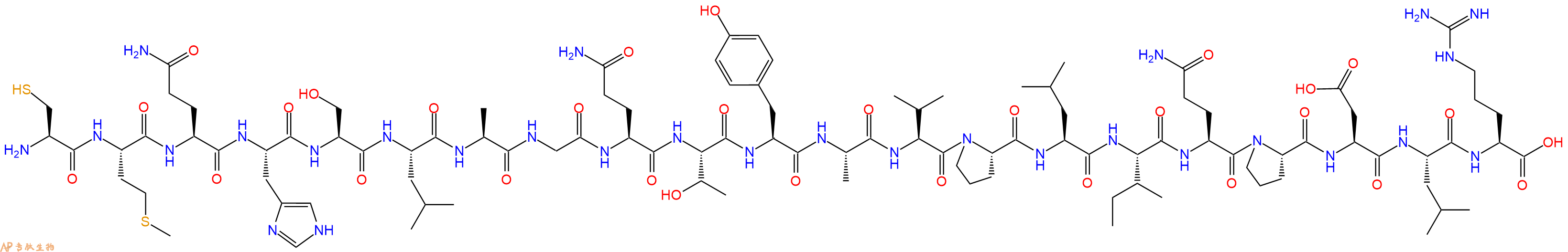 专肽生物产品H2N-Cys-Met-Gln-His-Ser-Leu-Ala-Gly-Gln-Thr-Tyr-Ala-Val-Pro-Leu-Ile-Gln-Pro-Asp-Leu-Arg-OH
