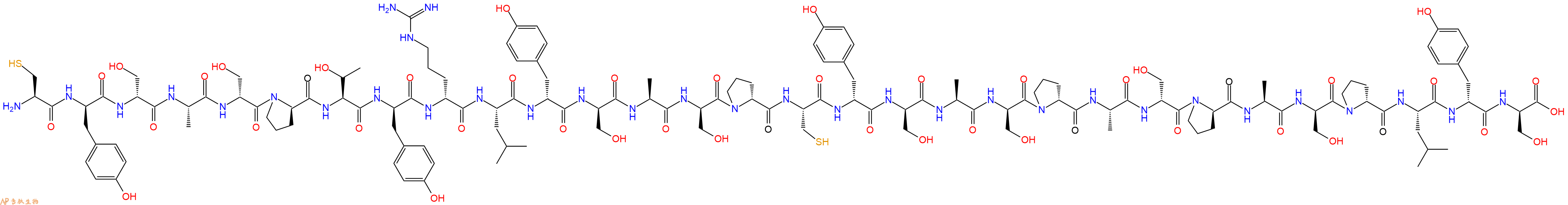 专肽生物产品H2N-Cys-DTyr-DSer-Ala-DSer-DPro-Thr-DTyr-DArg-Leu-DTyr-DSer-Ala-DSer-DPro-Cys-DTyr-DSer-Ala-DSer-DPro-Ala-DSer-DPro-Ala-DSer-DPro-Leu-DTyr-DSer-OH