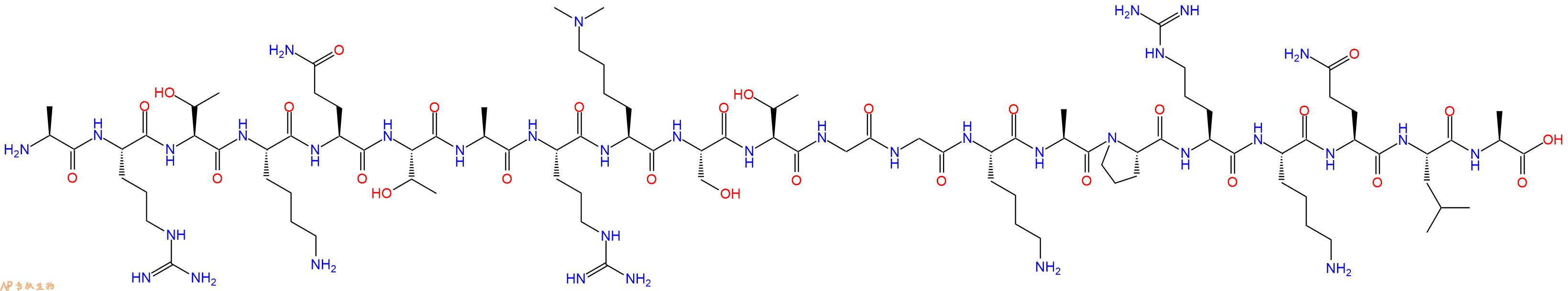 专肽生物产品H2N-Ala-Arg-Thr-Lys-Gln-Thr-Ala-Arg-Lys(Me)2-Ser-Thr-Gly-Gly-Lys-Ala-Pro-Arg-Lys-Gln-Leu-Ala-OH