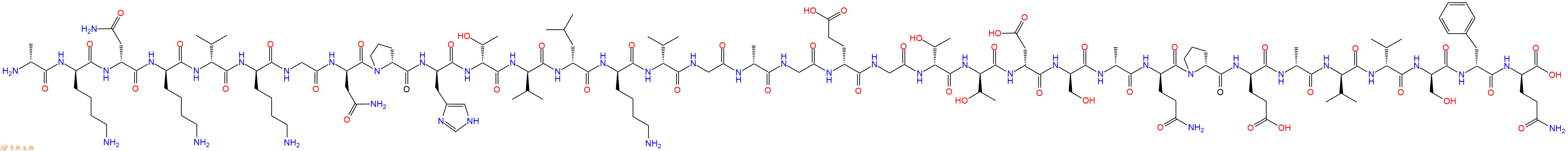 专肽生物产品H2N-DAla-DLys-DAsn-DLys-DVal-DLys-Gly-DAsn-DPro-DHis-DThr-DVal-DLeu-DLys-DVal-Gly-DAla-Gly-DGlu-Gly-DThr-DThr-DAsp-DSer-DAla-DGln-DPro-DGlu-DAla-DVal-DVal-DSer-DPhe-DGln-OH