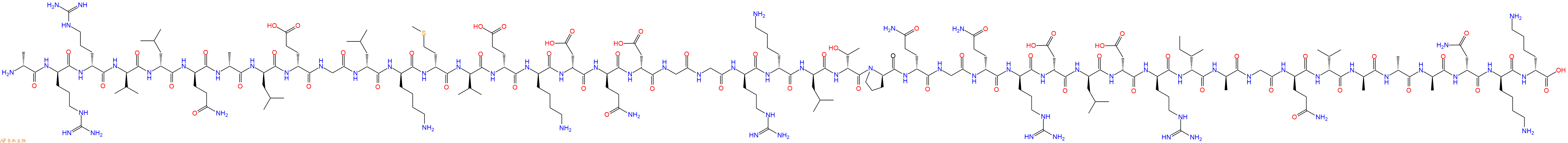 专肽生物产品H2N-DAla-DArg-DArg-DVal-DLeu-DGln-DAla-DLeu-DGlu-Gly-DLeu-DLys-DMet-DVal-DGlu-DLys-DAsp-DGln-DAsp-Gly-Gly-DArg-DLys-DLeu-DThr-DPro-DGln-Gly-DGln-DArg-DAsp-DLeu-DAsp-DArg-DIle-DAla-Gly-DGln-DVal-DAla-DAla-DAla-DAsn-DLys-DLys-OH