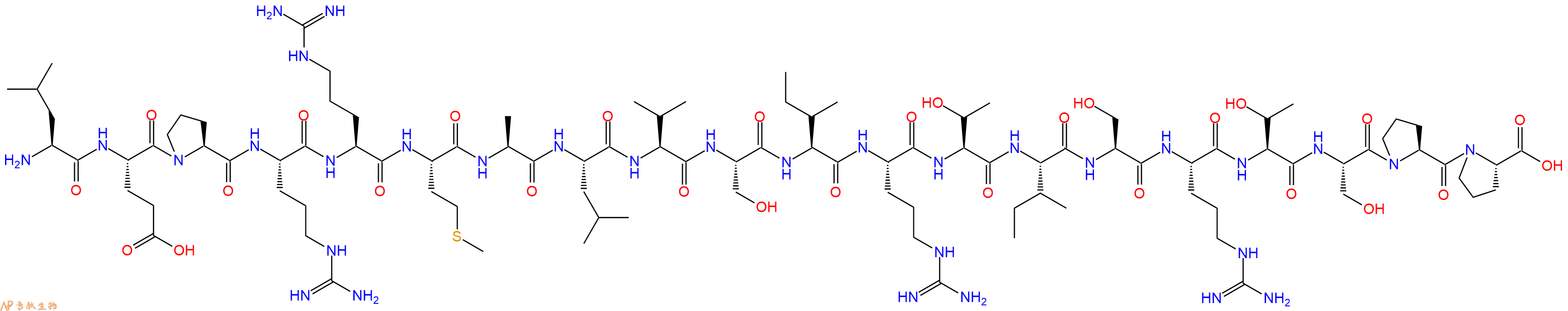 专肽生物产品H2N-Leu-Glu-Pro-Arg-Arg-Met-Ala-Leu-Val-Ser-Ile-Arg-Thr-Ile-Ser-Arg-Thr-Ser-Pro-Pro-OH