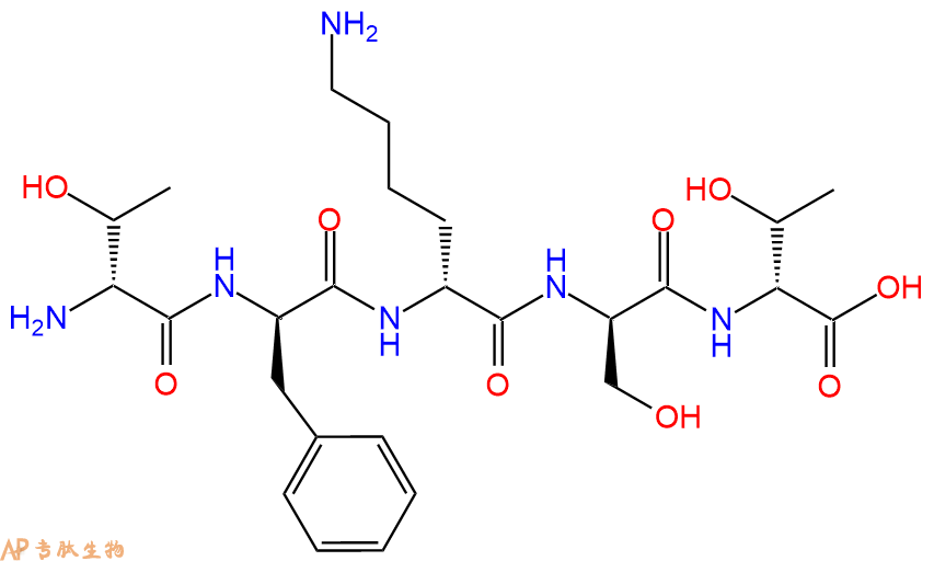专肽生物产品H2N-DThr-DPhe-DLys-DSer-DThr-OH