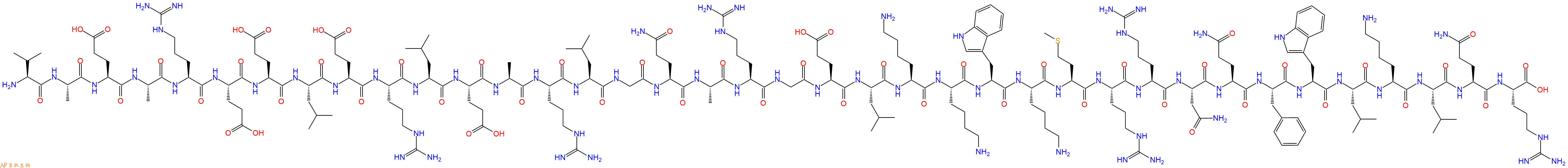 专肽生物产品H2N-Val-Ala-Glu-Ala-Arg-Glu-Glu-Leu-Glu-Arg-Leu-Glu-Ala-Arg-Leu-Gly-Gln-Ala-Arg-Gly-Glu-Leu-Lys-Lys-Trp-Lys-Met-Arg-Arg-Asn-Gln-Phe-Trp-Leu-Lys-Leu-Gln-Arg-OH