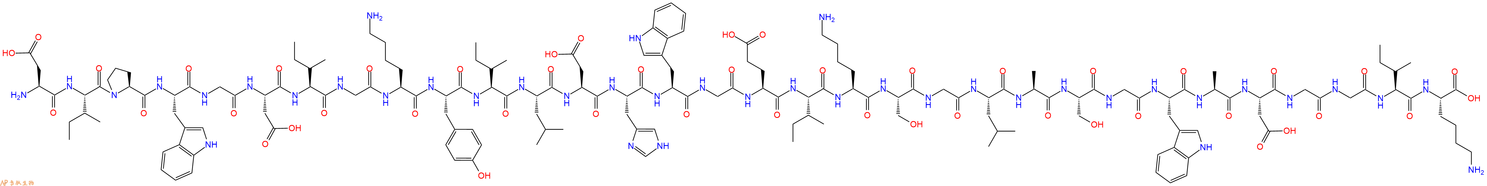 专肽生物产品H2N-Asp-Ile-Pro-Trp-Gly-Asp-Ile-Gly-Lys-Tyr-Ile-Leu-Asp-His-Trp-Gly-Glu-Ile-Lys-Ser-Gly-Leu-Ala-Ser-Gly-Trp-Ala-Asp-Gly-Gly-Ile-Lys-OH
