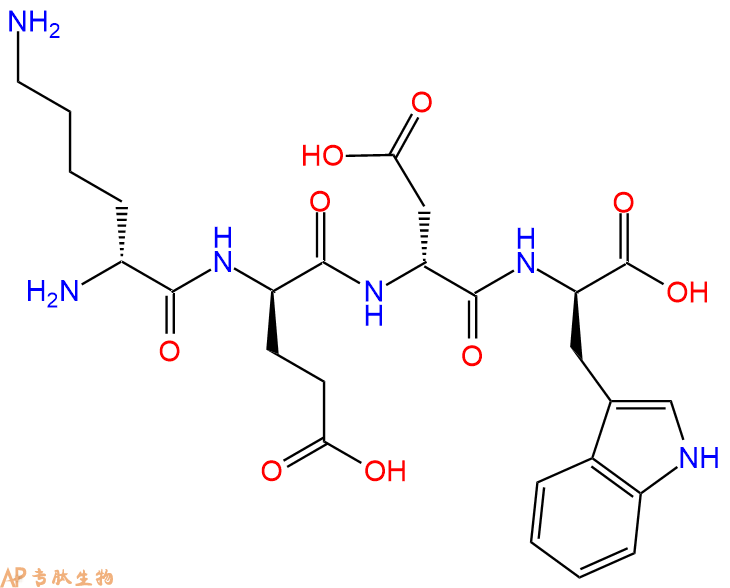 专肽生物产品H2N-DLys-DGlu-DAsp-DTrp-OH