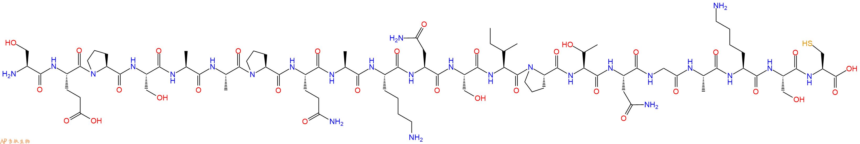 专肽生物产品H2N-Ser-Glu-Pro-Ser-Ala-Ala-Pro-Gln-Ala-Lys-Asn-Ser-Ile-Pro-Thr-Asn-Gly-Ala-Lys-Ser-Cys-OH